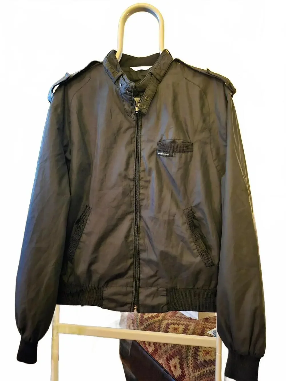 Vintage 80s Members Only by Europe Craft Jacket Mens Size 40 Black Iconic Bomber